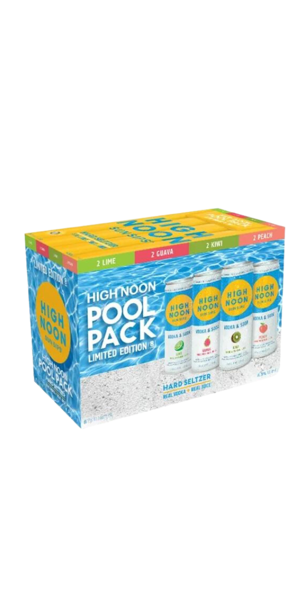 High Noon, Vodka Seltzer Pool Pack - 8 x 12oz can