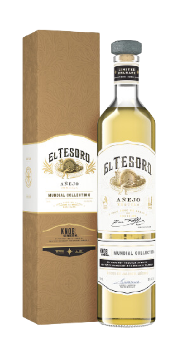 El Tesoro, Mundial Collection, Knob Creek Rye Edition, Tequila Anejo, 750 ml