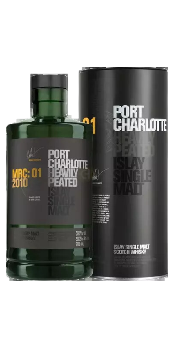 Bruichladdich, Port Charlotte, MRC 01 Heavily Peated Islay Single Malt Scotch Whisky, 750ml