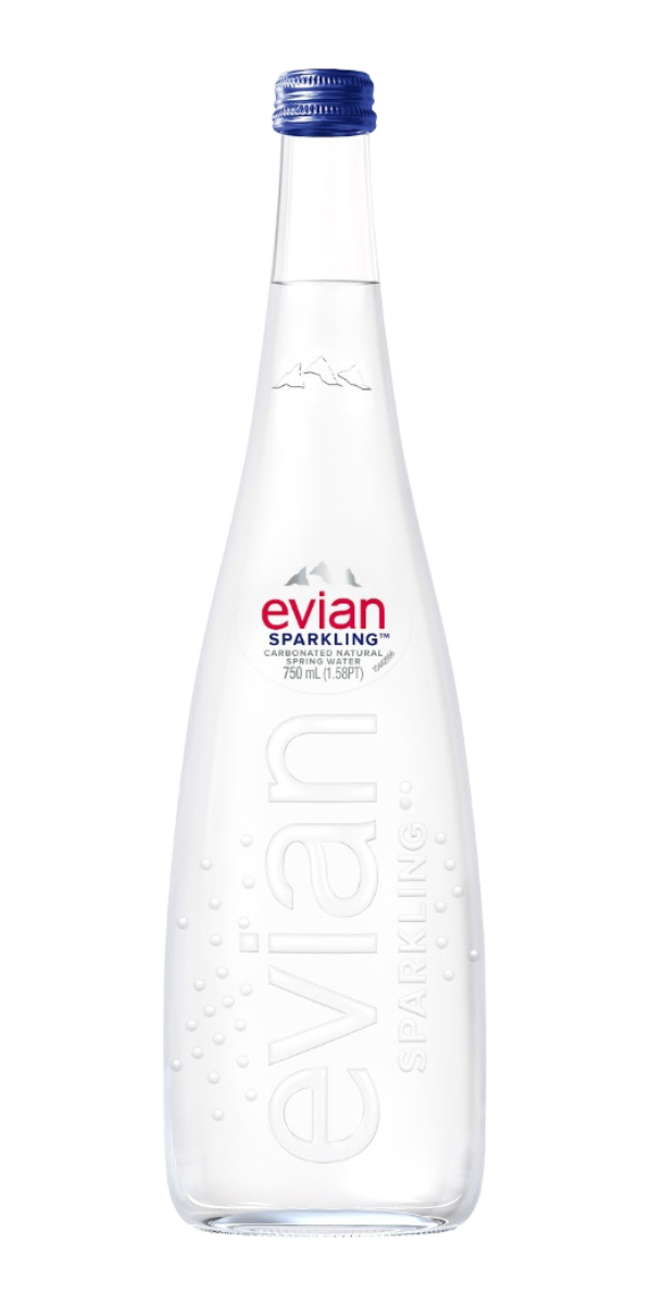 Evian Sparkling Water Glass, 750 ml