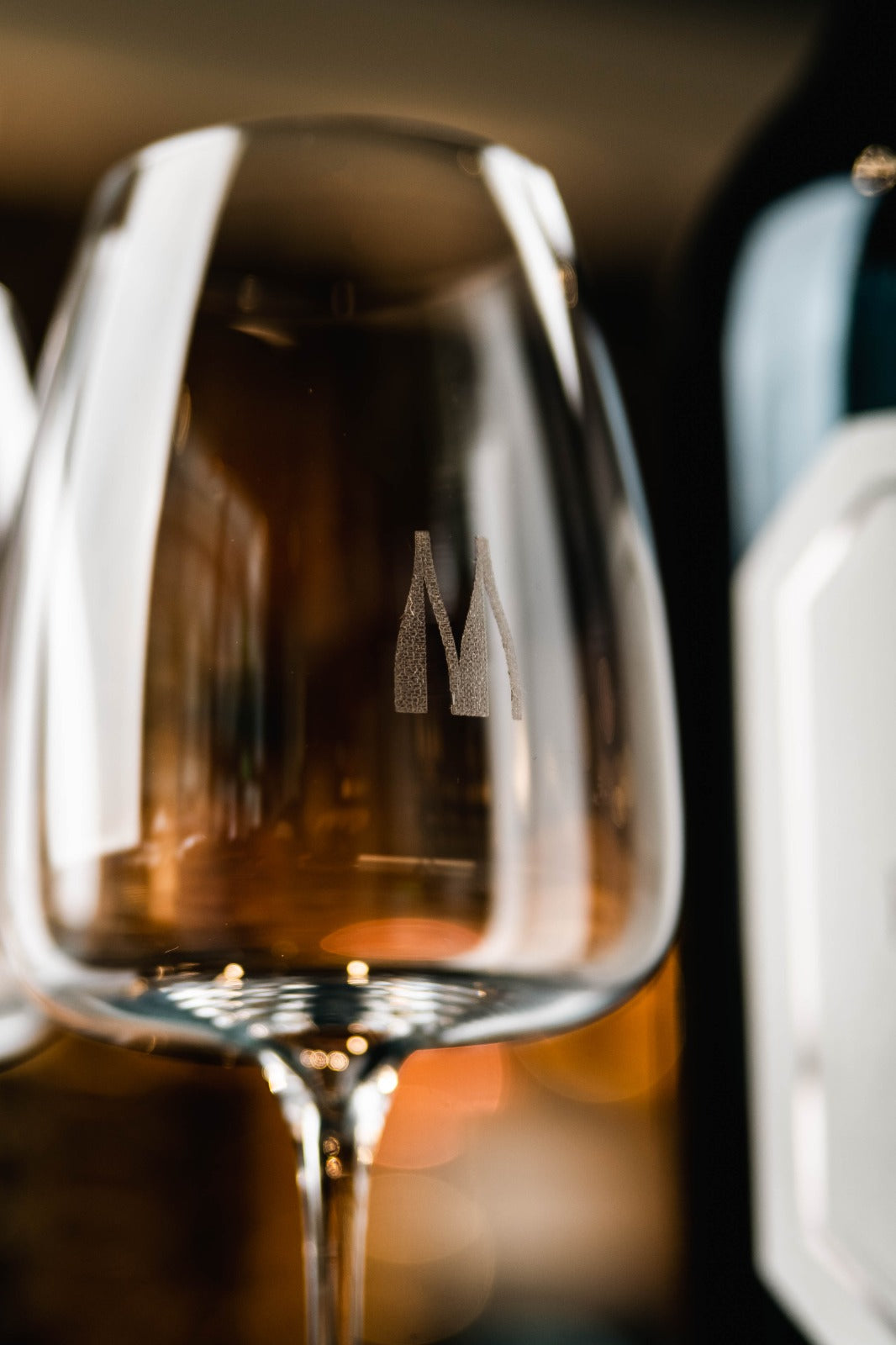 2 Engraved Wine Glasses