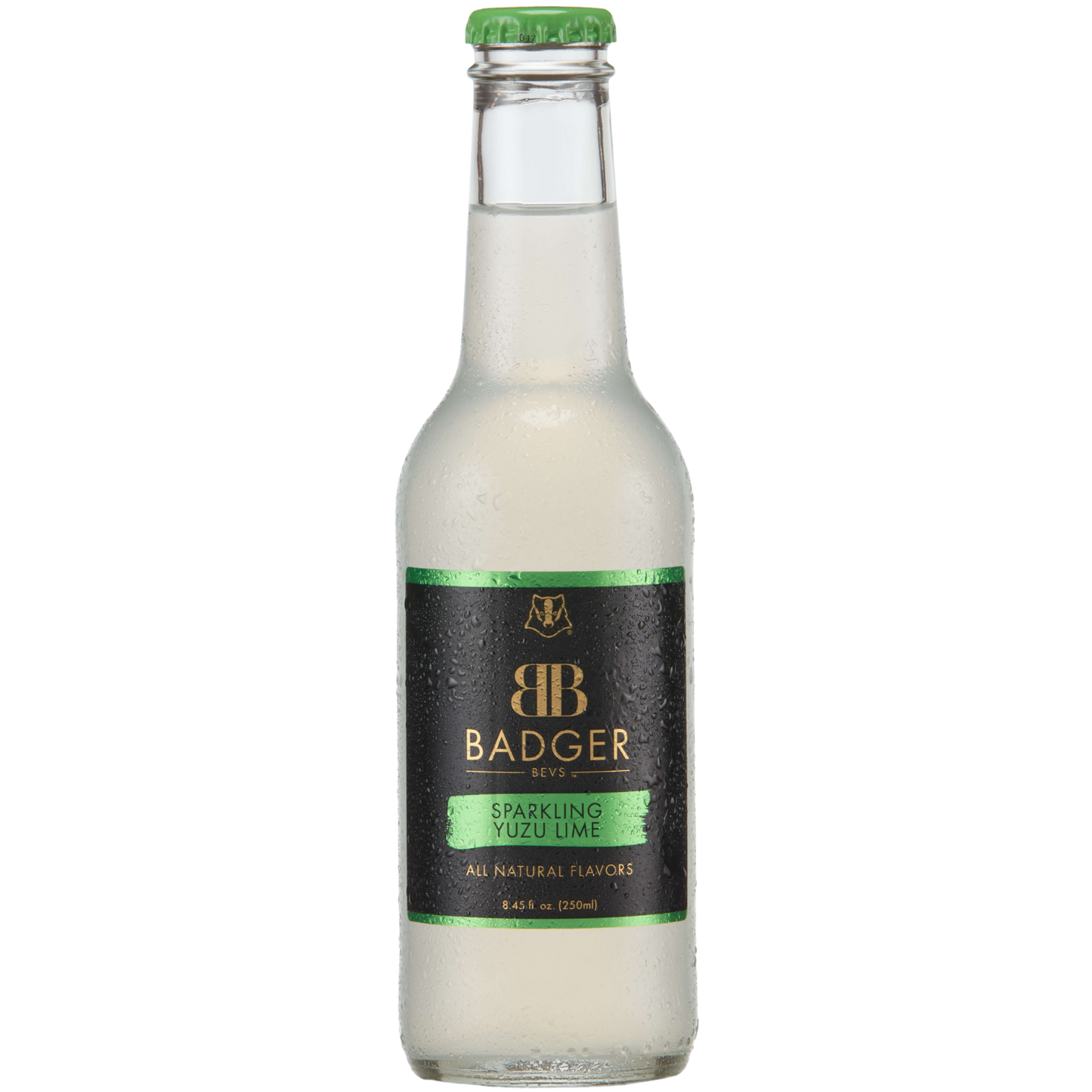 Badger Bevs, Sparkling Yuzu Lime, 250ml