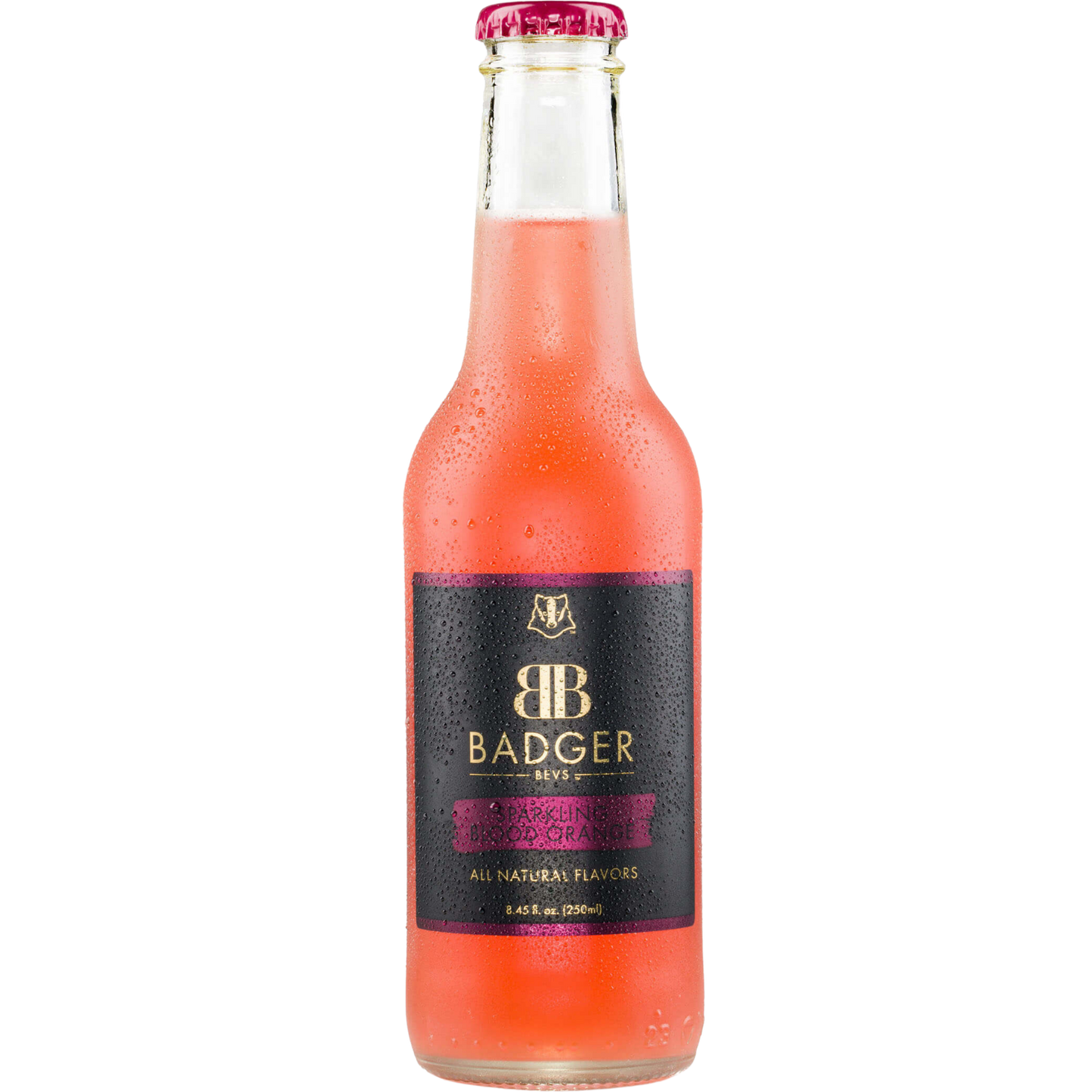 Badger Bevs, Sparkling Blood Orange, 250ml