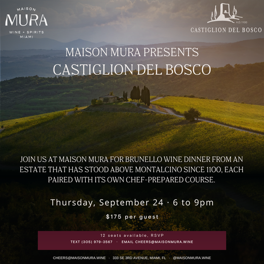 Castiglion del Bosco Brunello Wine Dinner, September 24th, 2026