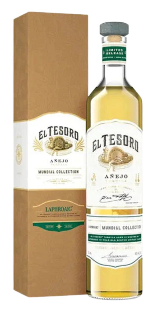 El Tesoro, Mundial Collection, Laphroaig Edition, Tequila Anejo, 750 ml