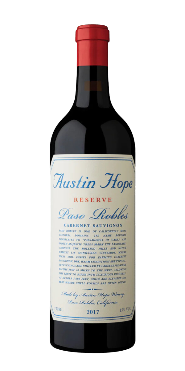 Austin Hope, Cabernet Sauvignon Reserve, Paso Robles, 2020, 750 ml