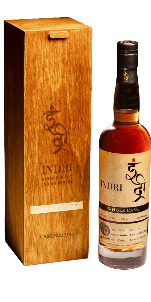 Indri, 9 Years Old, Ex-wine Single Barrel, Cask #3196, Indian Single Malt Whisky, 750 ml