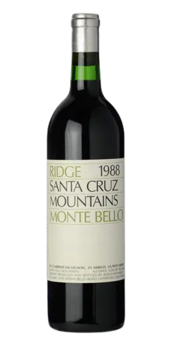 Ridge Vineyards, Santa Cruz, 1988, 750 ml
