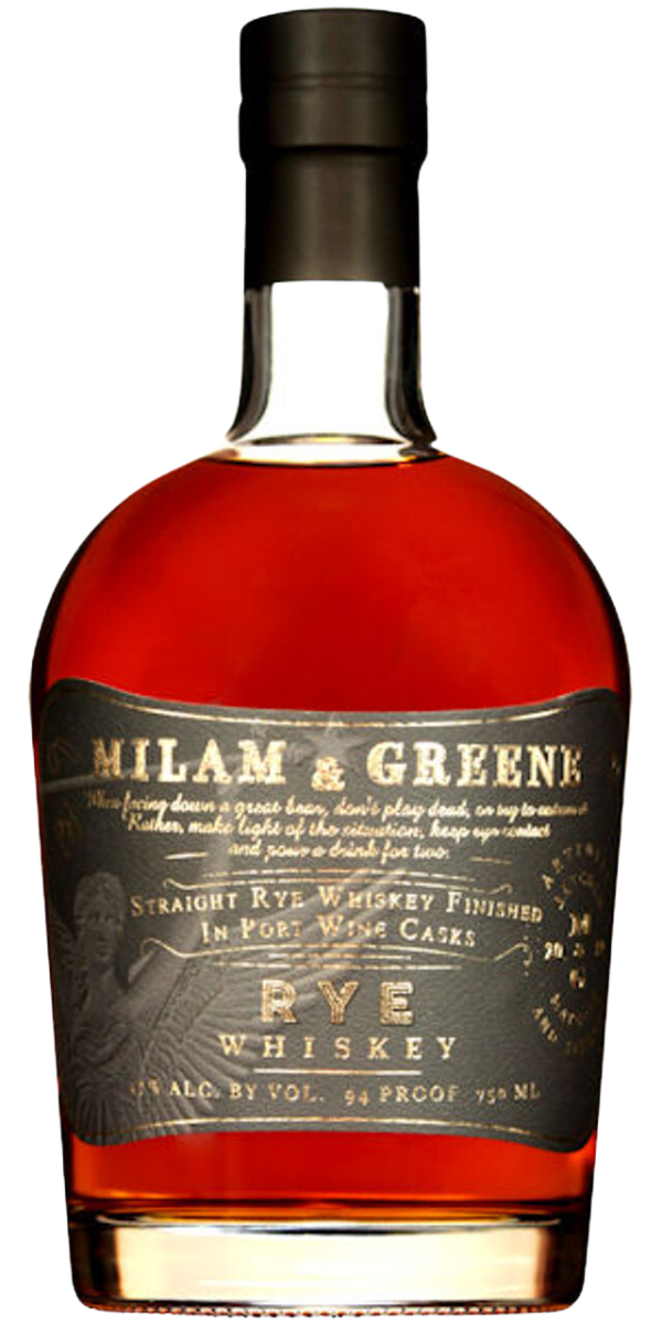 Milam & Greene, Port Cask Finish, Straight Rye Whiskey, 750ml