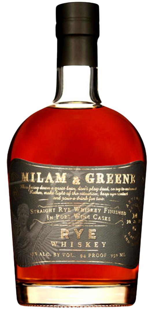 Milam & Greene, Port Cask Finish, Straight Rye Whiskey, 750ml