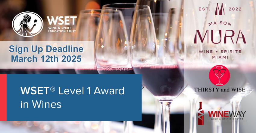 WSET Course 1, Course dates: March 15 & 16, 2025 50% OFF