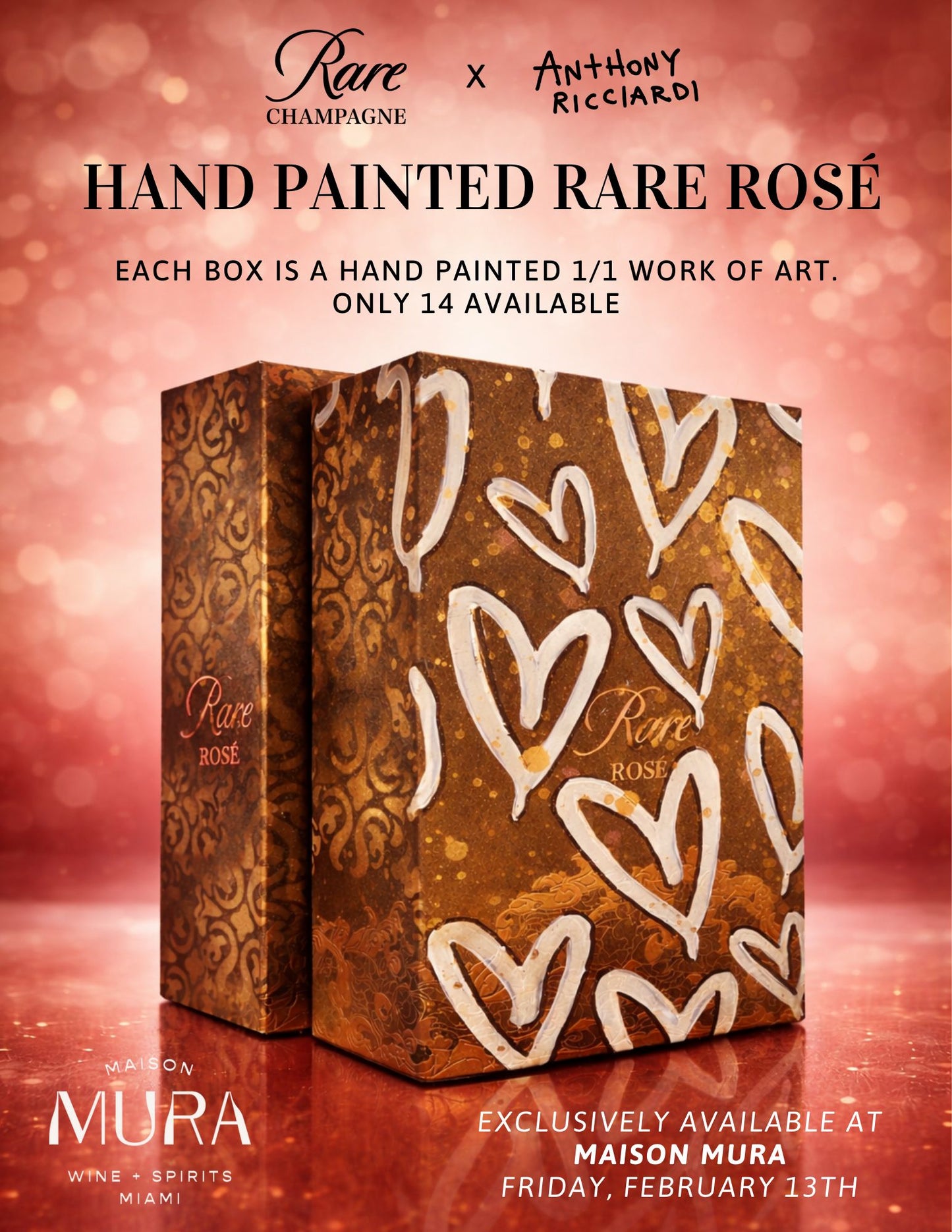 Champagne Rare Rose, 2014, Anthony Ricciardi 2026 Limited Edition, 750 ml
