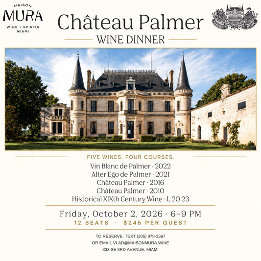Chateau Palmer Wine Dinner, Friday, October 2nd, 2026