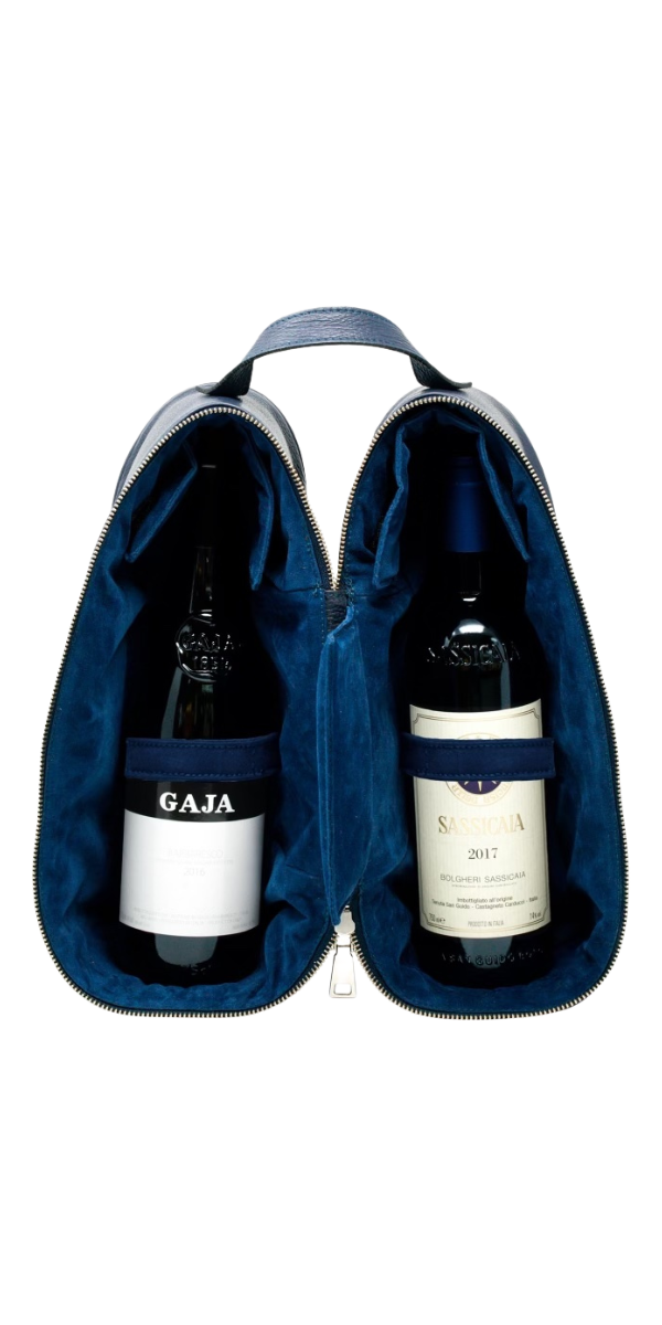 The Vino Transporter - Customized Two-Bottle Leather Bag