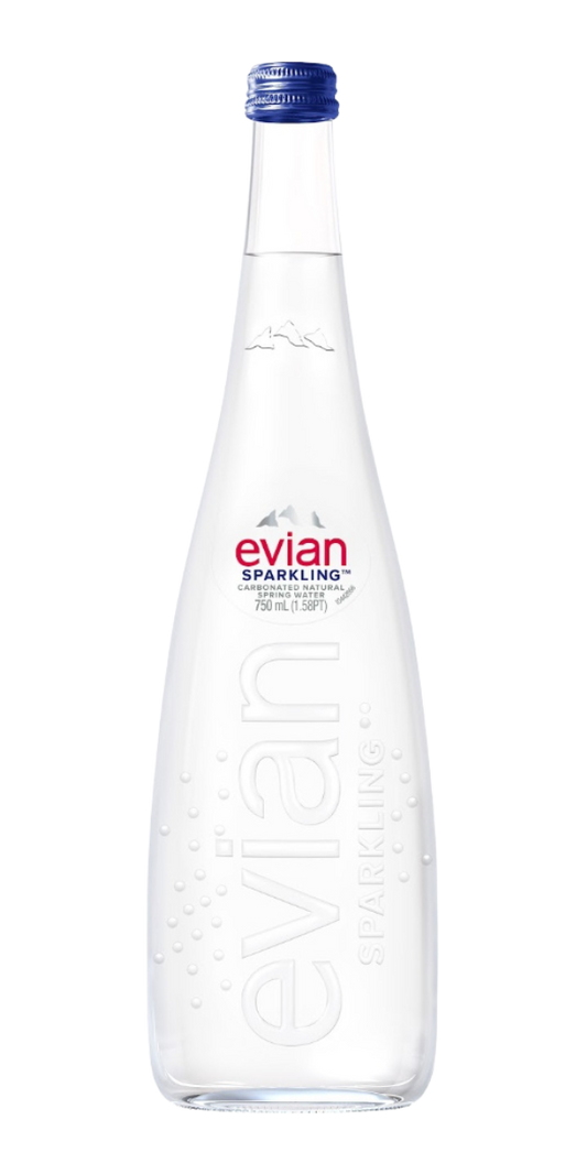 Evian Sparkling Water Glass, 750 ml