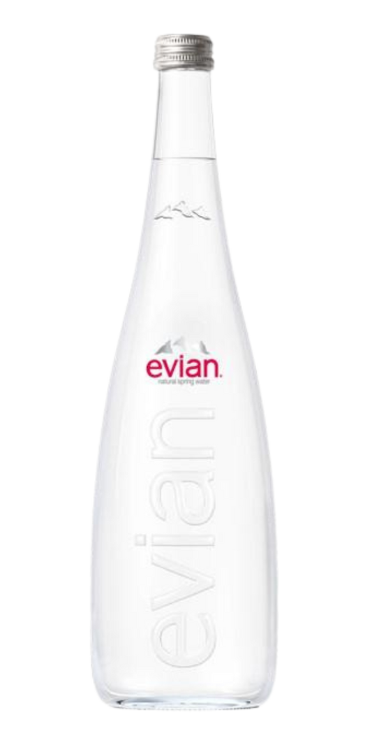 Evian Natural Spring Water Glass, 750 ml