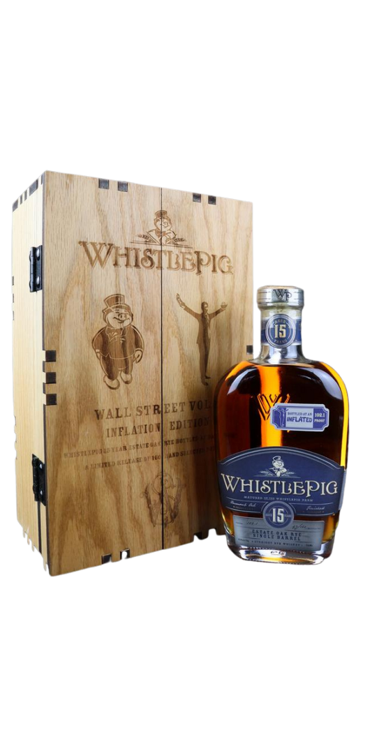 Whistle Pig, Rye Whisky, 15yr Wall Street Edition, 750ml